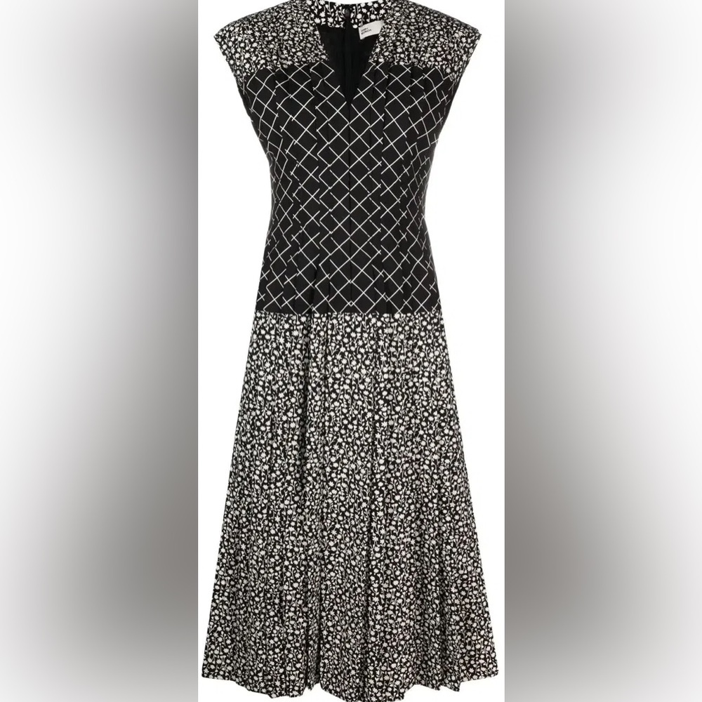 Tory Burch Black and White Floral Midi Dress. It was never used